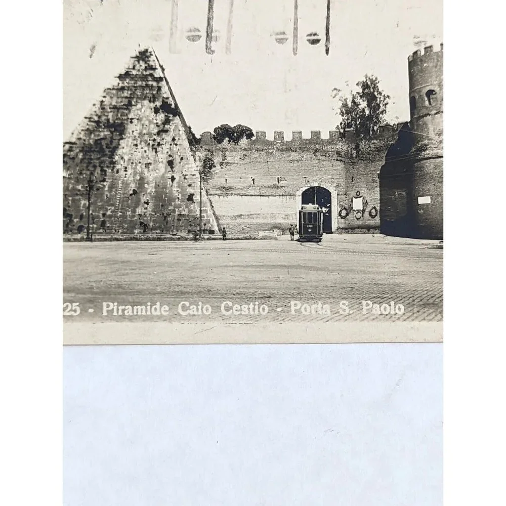 Vintage Postcard Rome Italy Pyramid‎ of Caius Cestius Europe Piramide Cestia